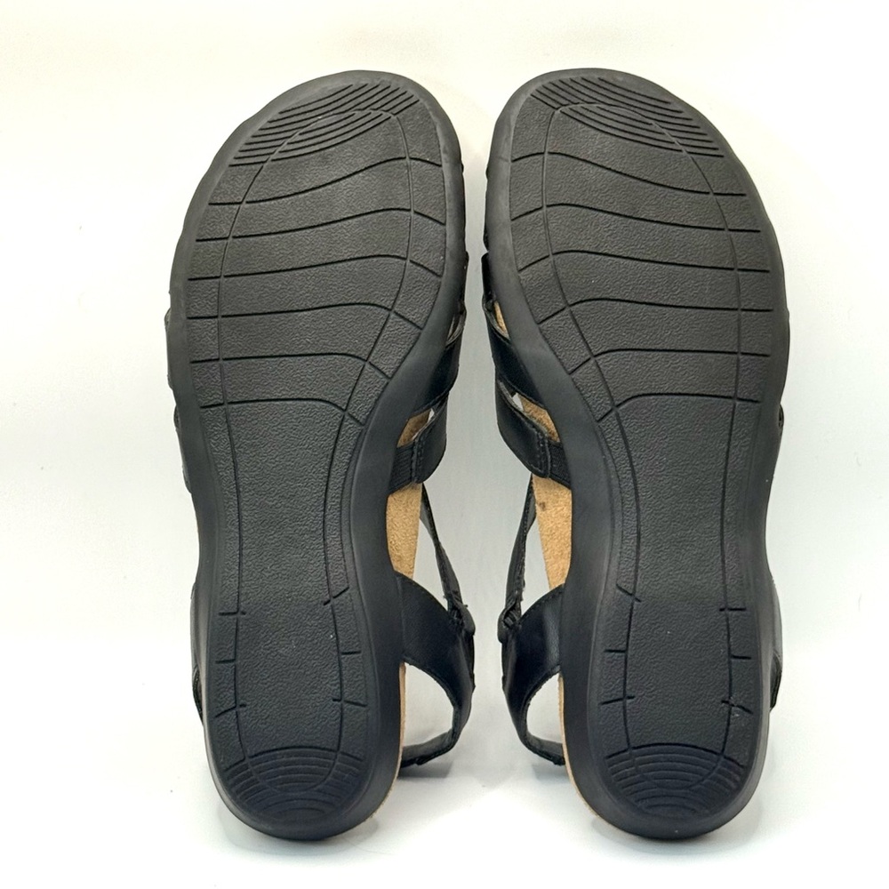 JBU Black Sandals with Basket-Weave Design Size 7.5 - Picture 7 of 7